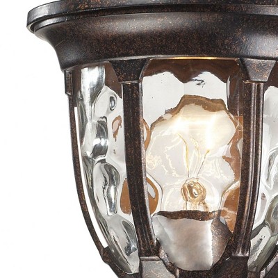 Regal Bronze Cast Aluminum 8" Outdoor Wall Sconce with Water Glass