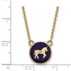 Black Bow Jewelry 14k Yellow Gold Plated Sterling Silver Delta Phi Epsilon Greek Life Necklace 18 Inch - 3 of 4