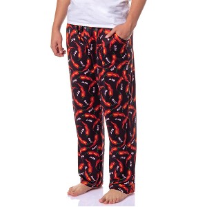 PJammy Men's Hot! Chili Peppers Sleep Lounge Pajama Pants Black - 1 of 4