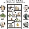 Lirago Freestanding Bookcase - 9-Tier Open Shelf Etagere with Metal Frame & Woodgrain Shelves Rustic Gray & Black - 3 of 4