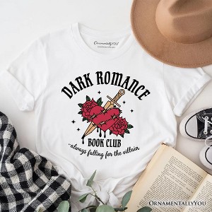 Dark Romance Book Club T-Shirt, Vintage Gothic Romantasy Bookish Tee| OrnamentallyYou - 1 of 4