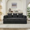 TIRAMISUBEST Convertible Folding Mattress Couch, Chenille Floor Sofa Bed with Armrest & Pocket, Freely Combination Loveseat - 2 of 4