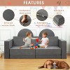 Jojoka 8-Piece Soft Modular Kids Play Couch, Convertible Sofa for Toddlers, Fort Building Sectional Sofa for Playroom & Nursery - 4 of 4