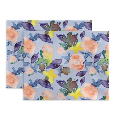 Natalie Baca Peach Rose Set Of 2 Placemats - Deny Designs : Target