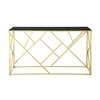 Modern Glass Console Table, with Black Tempered Glass and Sturdy Metal Frame for Living Room, Entryway, Bedroom - 2 of 4