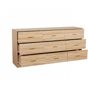 Lyngins Morden Ample Chest of Drawers,Wide 9-Drawer Dresser with Golden Handles,Storage Furniture for Bedroom,Living Room - 1 of 4