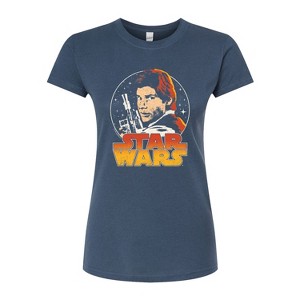 Women's - Star Wars - Han Solo Logo Fitted Graphic T-Shirt - 1 of 2