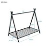 CAVINAS Twin Size Metal Tent Montessori Bed,Modern Floor Bed with Triangle Structure and Slat,Toddler Bed for Bedroom - 3 of 4