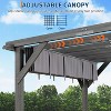 10x10 Ft Outdoor Spruce Wooden Gazebo Pergola with Canopy and Installation Kit - 3 of 4
