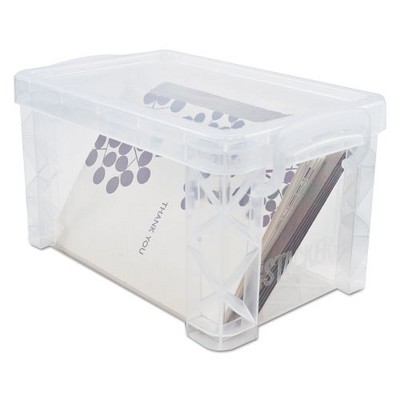Clear Heavy-Duty Plastic Stackable Storage Box with Snap-Lock Handles