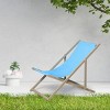 Wooden Folding Patio Chairs Set Of 2,Three Level Height Adjustable Patio Chairs,Portable Reclining Beach Chair -The Pop Home - 2 of 4
