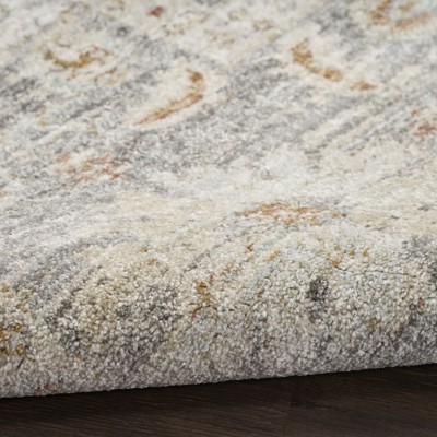 Gray 8' x 10' Vintage Synthetic Persian Area Rug