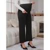 INSPIRE CHIC Women's Work Maternity Pants Business Stretchy Over the Belly Formal Pregnancy Trousers with Pockets - 2 of 4