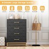Chest of Drawers with Drawers, Narrow Chest of Drawers, Small Cabinet, Bedside Table with Handles and Tilt Protection, Drawer Cabinet for Hallway - 4 of 4