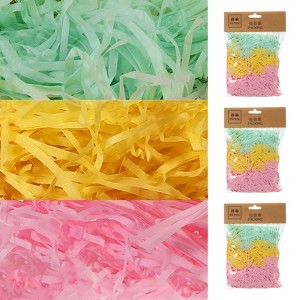 Unique Bargains Gift Packaging Easter Basket Filling Raffia Grass Paper 5 Packs - 1 of 4