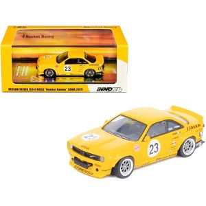 Nissan Silvia (S14) Boss RHD #23 Yellow "Rocket Bunny - SEMA Show 2015" 1/64 Diecast Model Car by Inno Models - 1 of 4