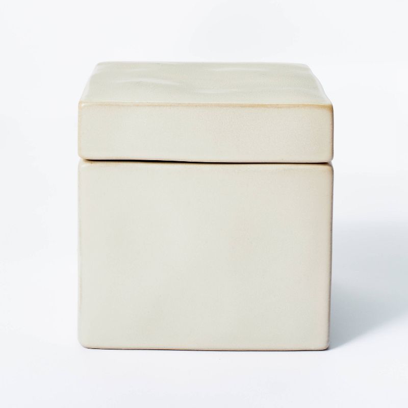 5&#34; x 5&#34; Carved Ceramic Box Gray - Threshold&#8482; designed with Studio McGee, 1 of 5