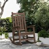 Hyleory HDPE Modern Resin Outdoor Rocking Chair, Patio Adirondack Chair for All Seasons - 2 of 4