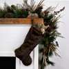 Northlight Mink Faux Fur Christmas Stocking with Pom Poms - 20.5" - Brown - image 2 of 4