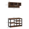 Aghana Digitals 2-in-1 Entryway Hall Tree: Shoe Storage Bench with 5 Hooks, 10-Pair Shoe Shelves & Brown 31.50×11.80×19.00 in - 3 of 4