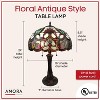Amora Lighting Tiffany Style 2 Light Floral and Geometric Table Lamp 24" Tall - 2 of 4