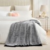 Amelie Home Reversible Plush Knit Throw Blanket - Soft & Cozy Feather Yarn Design - 4 of 4