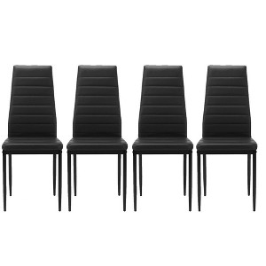 NicBex Set of 4 Elegant PU Upholstered Dining Chairs with High Backrest,Armless Chairs for Kitchen,Living Room - 1 of 4