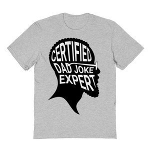 Rerun Island Men's Certified Dad Joke Expert Short Sleeve Graphic Cotton T-Shirt - 1 of 3