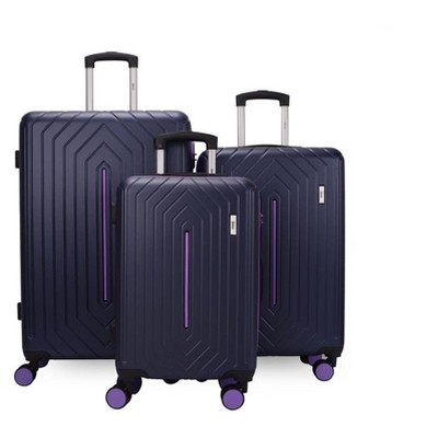 Mirage Luggage Mona ABS Hard shell Lightweight 360 Dual Spinning Wheels with Combo Lock 3 Piece Luggage Set