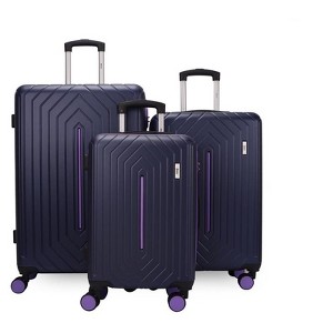 Mirage Luggage Mona ABS Hard shell Lightweight 360 Dual Spinning Wheels with Combo Lock 3 Piece Luggage Set - 1 of 4