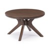 Plank+Beam Cross Leg Modern Coffee Table, 30" Solid Wood Tables for Living Room, Round Center Table - 2 of 4