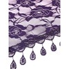 INSPIRE CHIC Lace Rose Floral Tassel Mesh Triangle Head Covering Mantilla Scarves 1Pc - 4 of 4