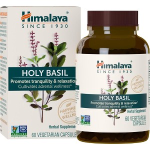 Himalaya Holy Basil for Natural Stress & Anxiety Relief, 720 mg, 60 Capsules, 1 Month Supply - 1 of 4