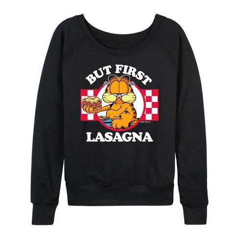 Women's - Garfield - But First Lasagna Lightweight French Terry Slouchy - image 1 of 4