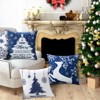 Christmas Pillow Covers Set of 4 Farmhouse Christmas Decorations Snowflake Throw Pillow Covers Deer Xmas Tree Cushion Covers for Sofa Couch Decor - 4 of 4