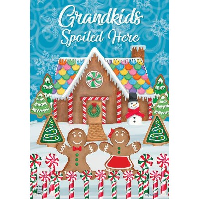 Gartenflagge „Grandkids Spoiled Here“ – 20,3x48,3 Cm, Polyester, Bunt Bedruckt