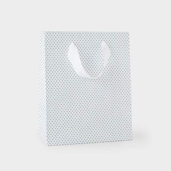 Slate Blue Dot Small Gift Bag Gray/White - Sugar Paper™ + Target
