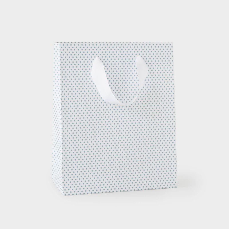 Slate Blue Dot Small Gift Bag Gray/White - Sugar Paper&#8482; + Target, 1 of 5