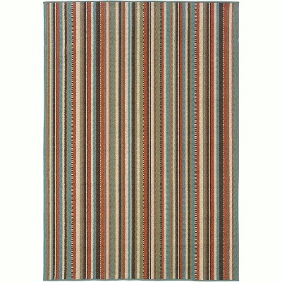 Oriental Weavers Montego 6996C Green/ Blue Indoor/Outdoor Area Rug - 2'5" x 4'5"