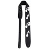 Perri's Music Notes Leather Guitar Strap Black 2.5 in. - 2 of 3