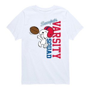 Boys' - Peanuts - Snoopy's Varsity Squad Short Sleeve Graphic T-Shirt - 1 of 4