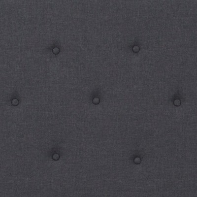 Roxbury Twin Dark Gray Tufted Upholstered Platform Bed
