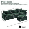 Busaurus Corduroy 3-Seat Sectional Sofa - Modular with Ottoman-Green Corduroy - 2 of 4