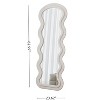 CAVINAS Modern Full Length Mirror,Flannel Leaning Floor Full Body Mirror with Wooden Frame for Dressing Room,Cloakroom - 3 of 4