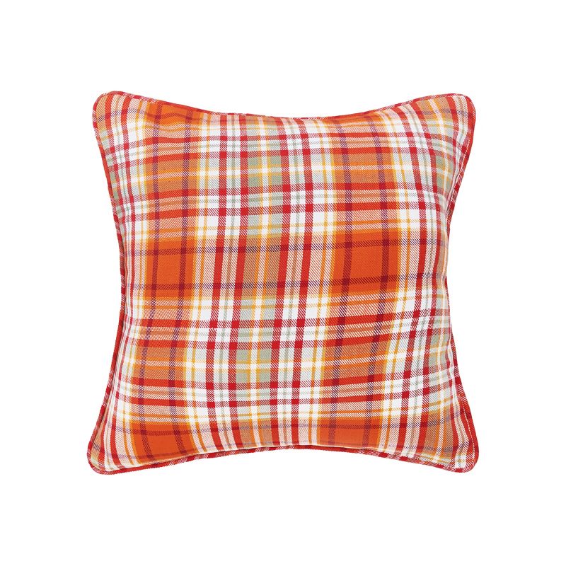 C&F Home 18" X 18" Briar Plaid Decor Decoration Fall Woven Throw Pillow For Sofa Couch Or Bed, 1 of 4