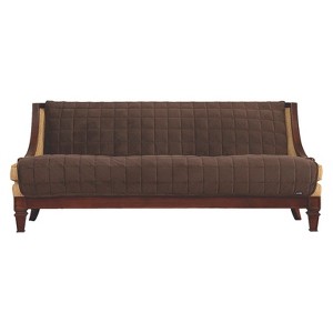 Furniture Friend Deluxe Comfort Quilted Armless Sofa Furniture Protector Chocolate - Sure Fit, Brown