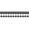 Home Mart Goods 12 Piece Set - Matte Black Button Heavy Duty Shower Curtain Hooks Rings Rustproof Metal - 2 of 4