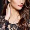 EVERLY JEWELRY | Sterling Silver 1/5 CT TDW Diamond Moon Pendant with Chain - 4 of 4