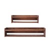 HomeRoots Set Of Two Brown Wood Wall Mounted Floating Shelves - 3 of 4