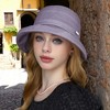 Anna-Kaci Women's Structured Bucket Hat with Pleated Band Design and Wide Brim for Elegant Everyday Sun Protection - 3 of 3